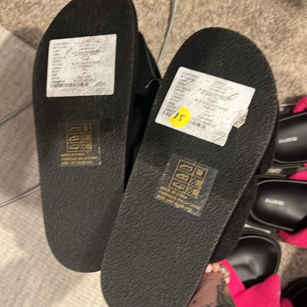 Anthropologie Maeve Terry Slide Sandals, Black, Sz 7 NWT - Picture 6 of 6